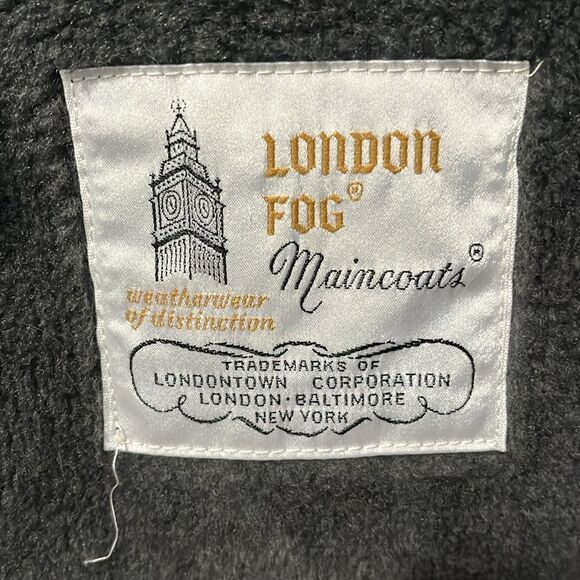 LONDON FOG Vintage 1970's Maincoats Weatherwear, Grey/Light Blue, Sz 10R - Picture 6 of 14